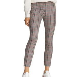 Rag & Bone Women's Monet Back Zip Plaid Trouser - Blue/Red 6